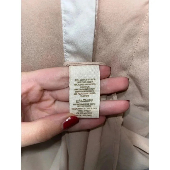 Free People Women's Small Blush White Sheer Long Sleeve Button Up Blouse Formal - Picture 4 of 7